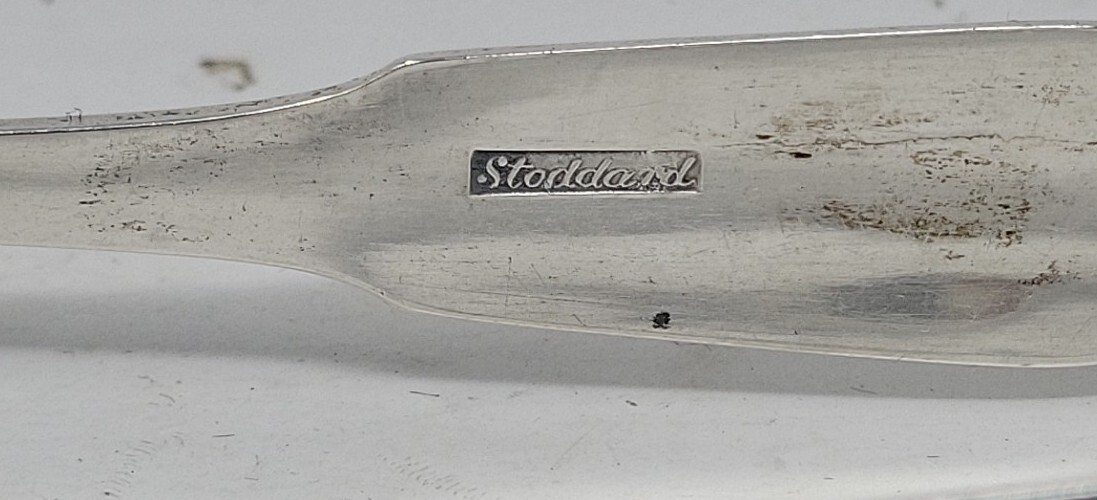 American Coin Silver Stoddard Sugar Tongs 1818-1847 New York, NY Shell Shaped