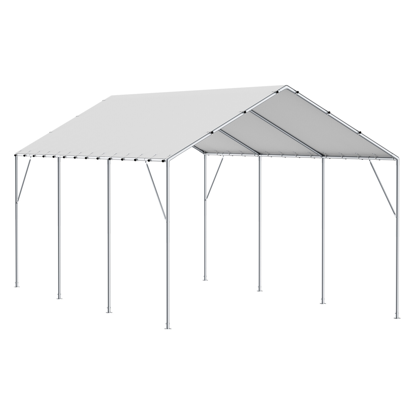 VEVOR 10 x 20 ft Carport Replacement Canopy Car Shelter Tent Cover White