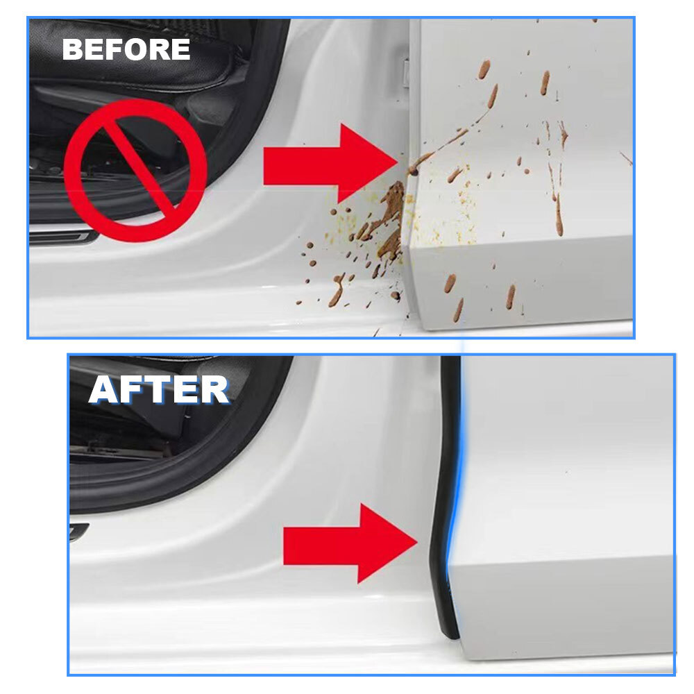 2X B Pillar Car Door Edge Weatherstrip Soundproof Rubber Seal Strip For Chevy