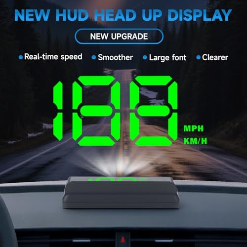 Heads Up Display GPS Speedometer for Car Universal Windshield Head Up W2 Green