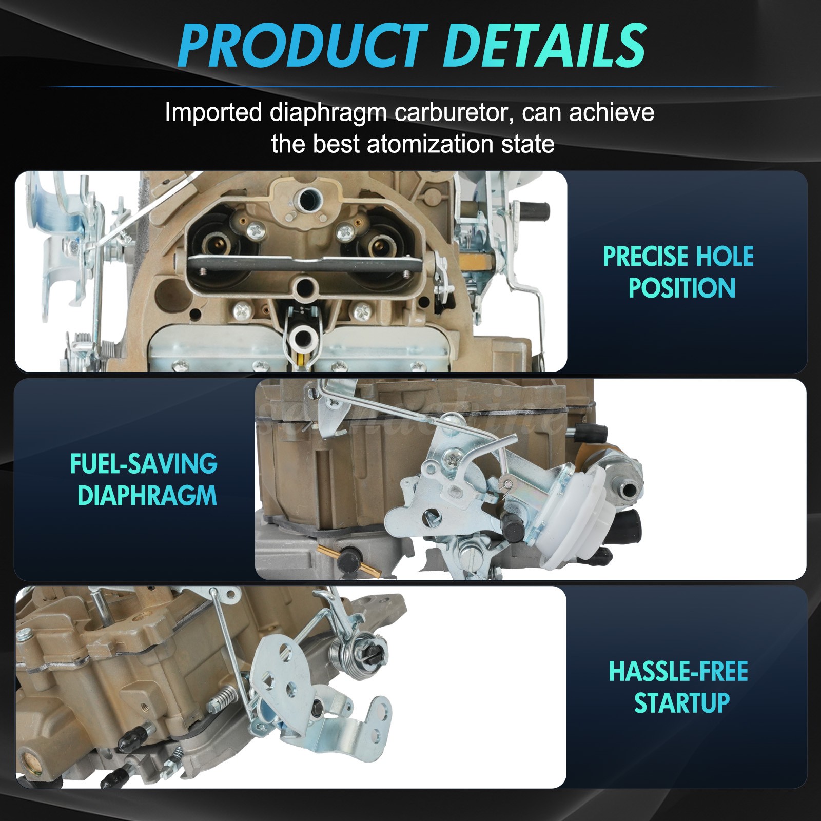 Quadrajet Carburetor For Chevy GMC 327 350 396 427 454 750CFM 4 Barrel OE:1901R