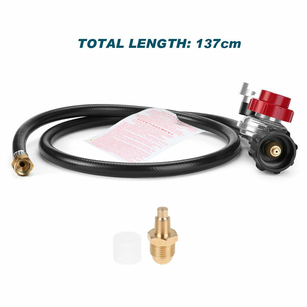 4 FT 0-30 PSI HP Propane Regulator Hose Gas Grill Regulator and PSI Gauge BBQ