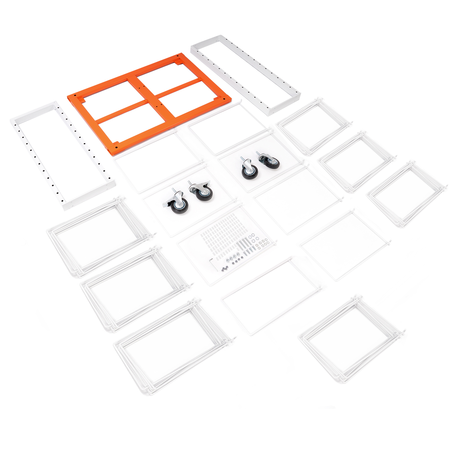 50 shelves Powder Coated Drying Rack 4 Wheels For cabinets/Shelves/Paint Shops