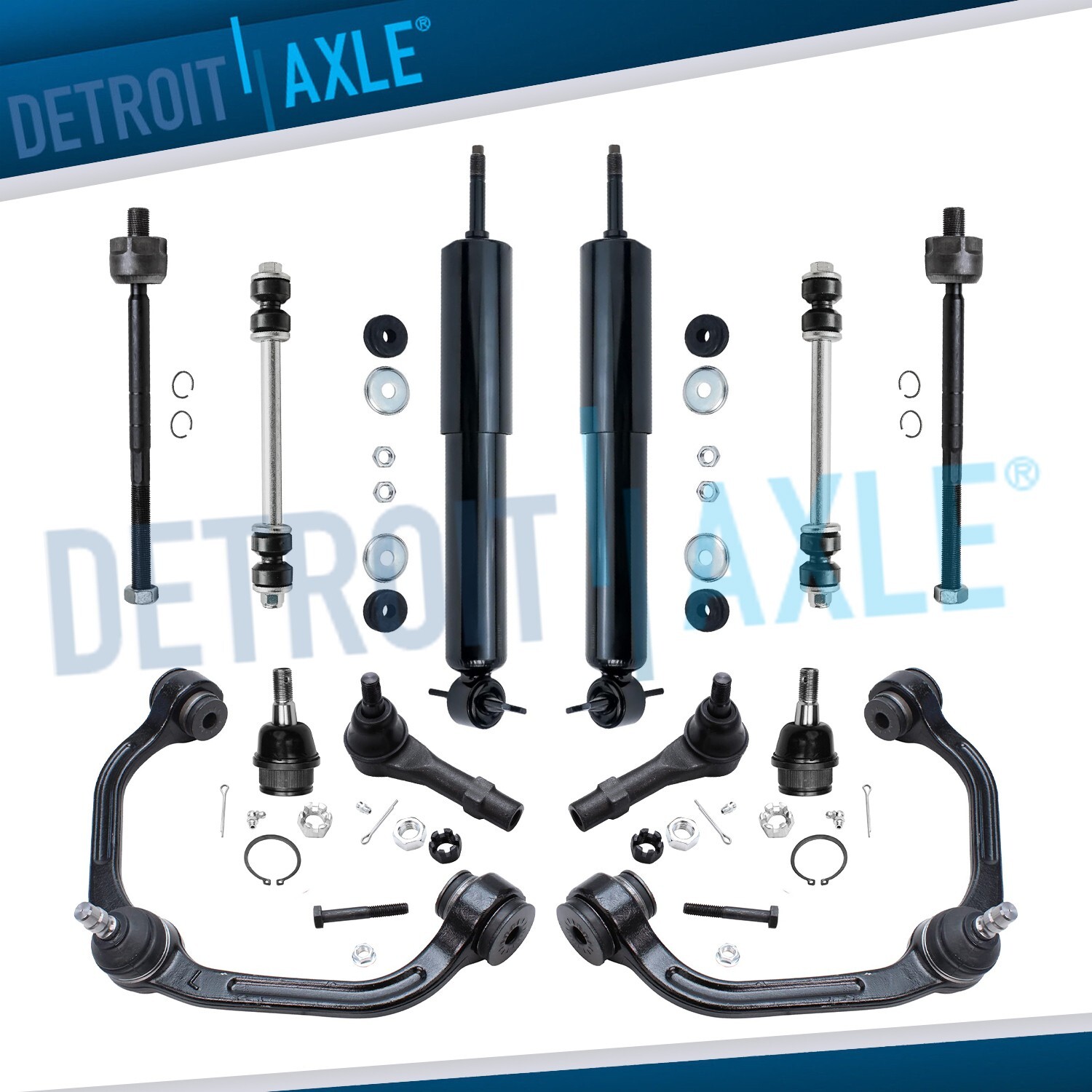 For Ranger B2300 B2500 B3000 B4000 Front Shocks Upper Control Arms Tie Rods Kit