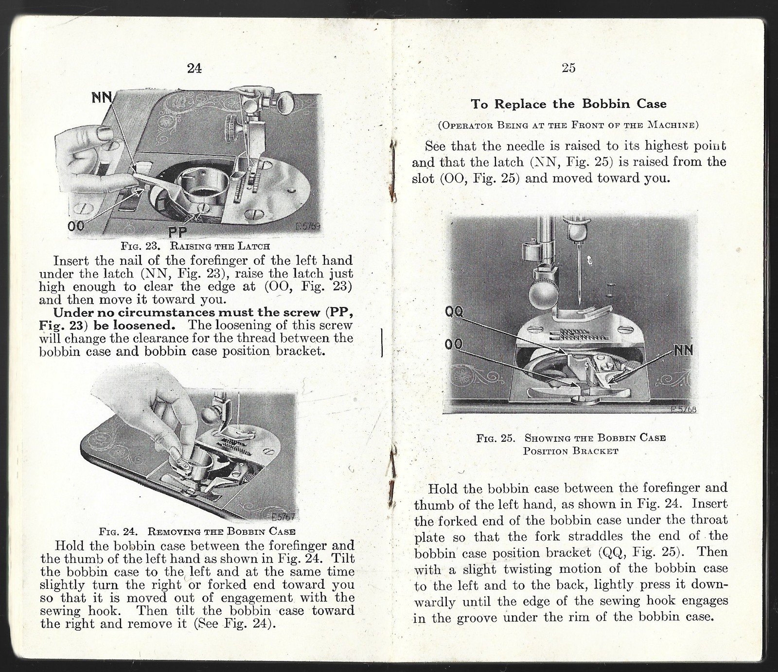 Singer Sewing Machine Model 99-13 w/ Knee Control Orig 1925 Manual Instructions