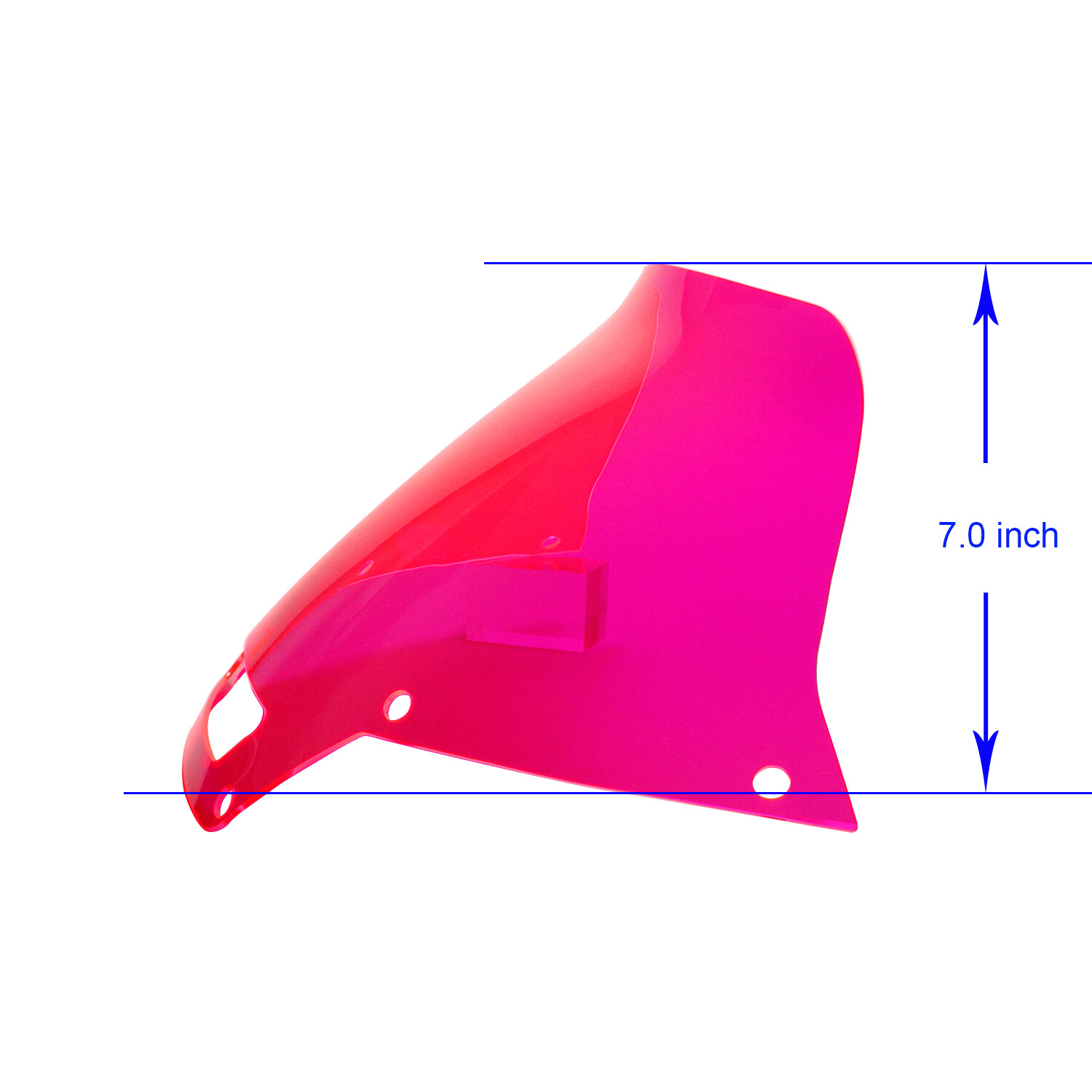 7.0" Pink PMMA Windshield Fits Harley 2022-2024 Low Rider ST FXLRST FXRST
