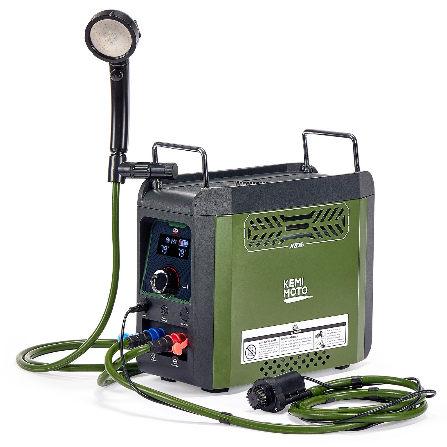 Portable Shower Propane Water Heater W/Pump for Outdoor Camping Hunting Cleaning