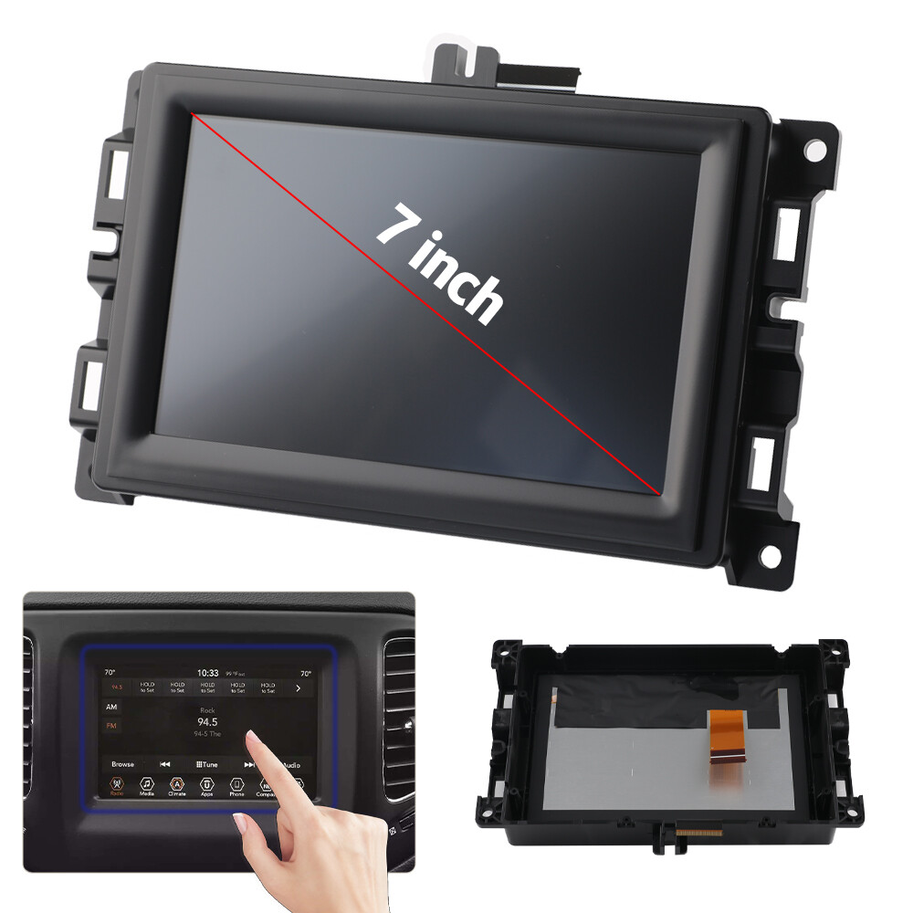 7" LCD Touch Screen w/ Frame For 2017-2020 Jeep Compass Radio Navigation Replace