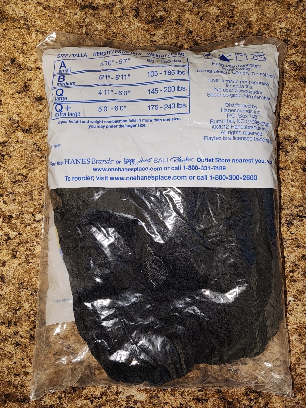 L'eggs Sheer Energy Light Support Pantyhose Control Top 4 pack Size B Jet Black