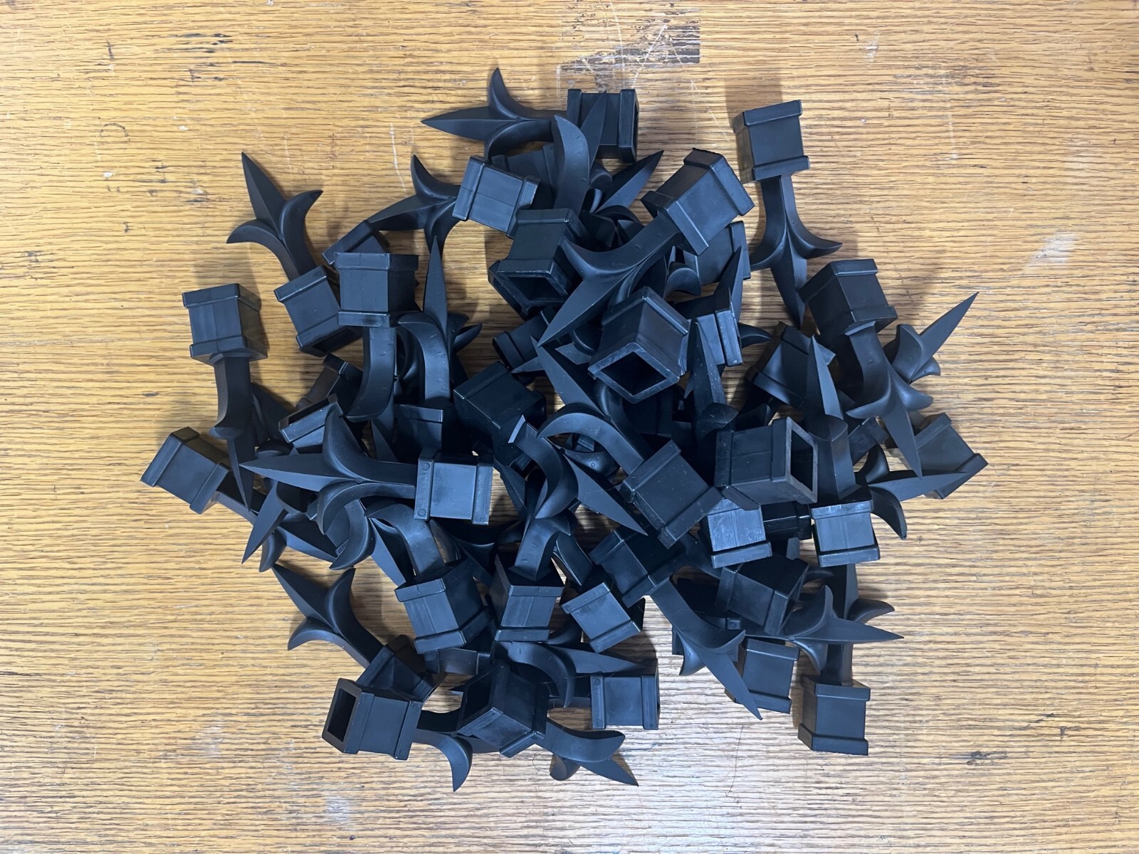 Lot of 50 Black Plastic  3/4 inch picket fence finials