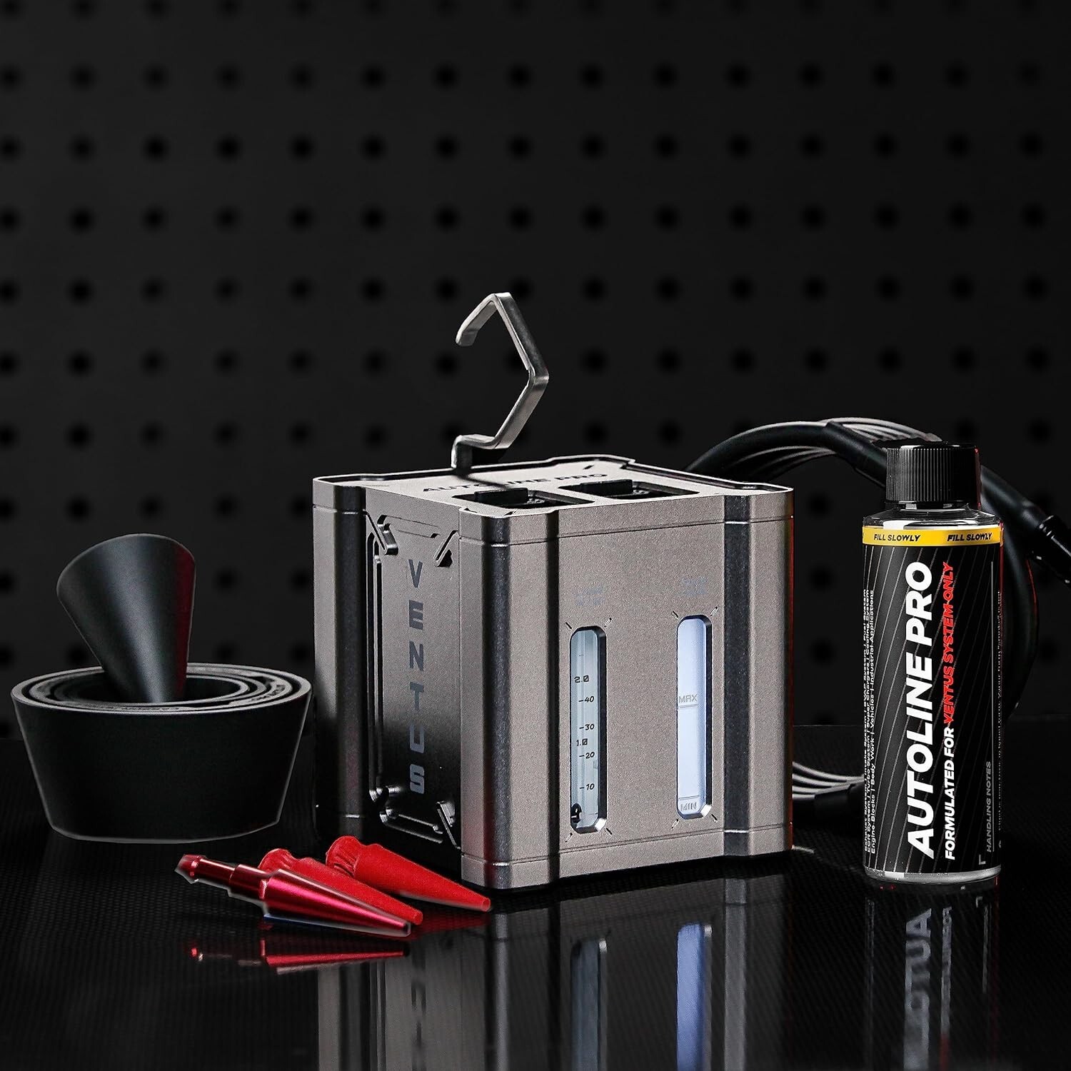 Ventus Automotive Smoke Machine, Li-Ion Battery, Compressor, Leak Size Flowmeter