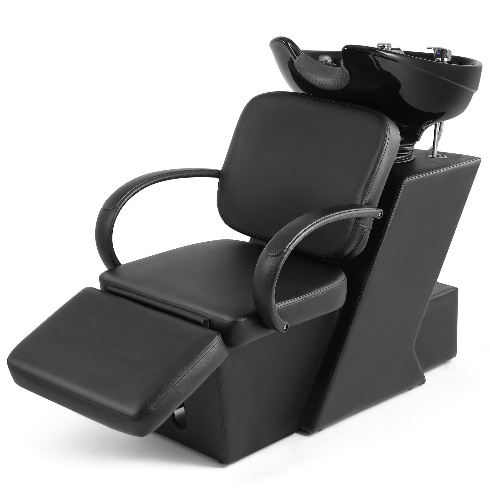 Barber Backwash Shampoo Chair Ceramic Bowl Sink Salon Beauty Spa Stylist Station