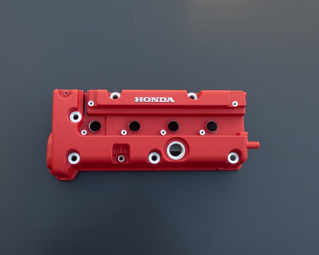 Honda K SERIES K24 K20 type r civic rsx valve cover POWDERCOATED JDM WRINKLE RED