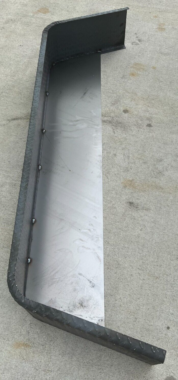 Tandem Treadplate 14Ga Steel Trailer Fender , 16Ga BACKS 15-16" WHEEL 10x72x19