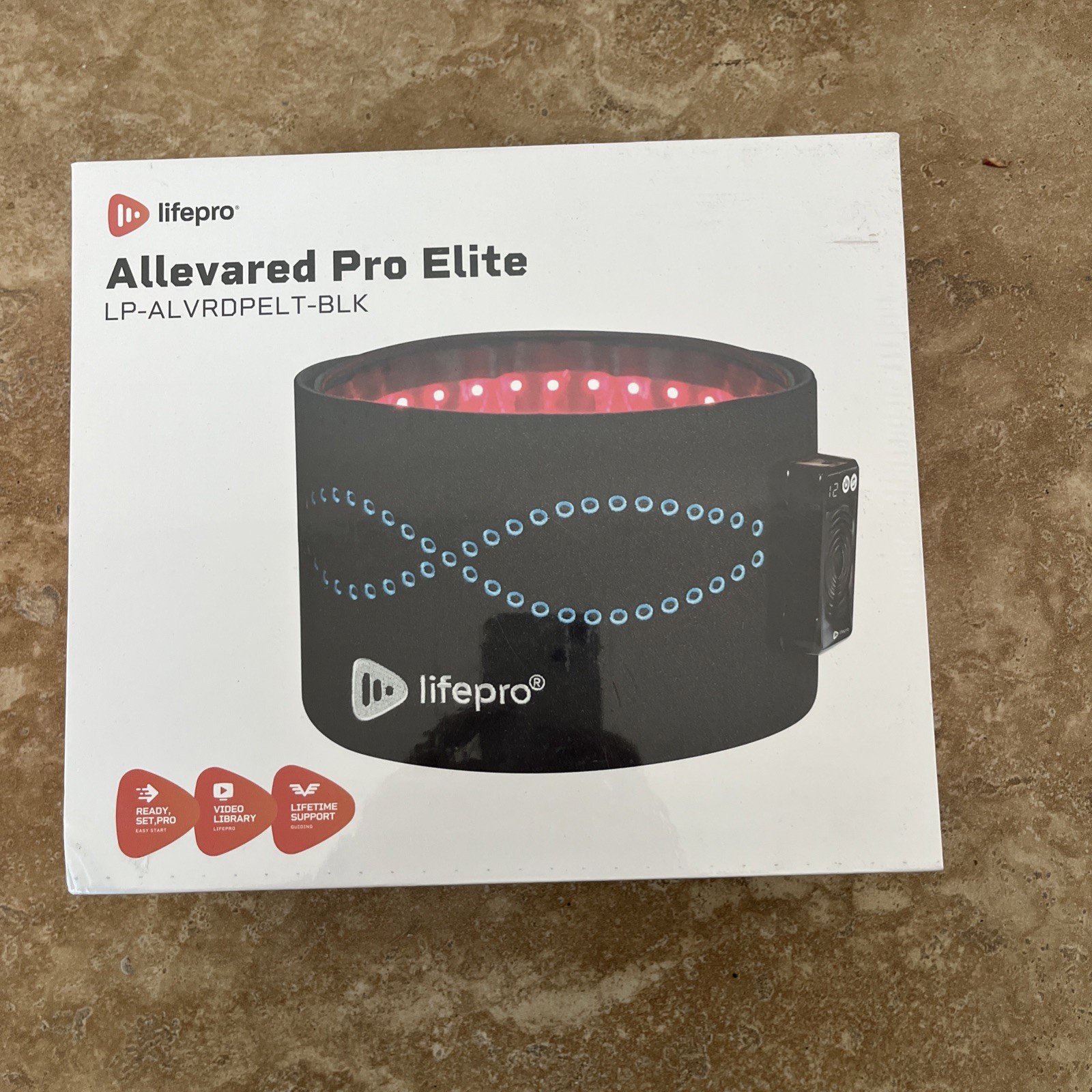 LIFEPRO ALLEVARED PRO ELITE RED LIGHT THERAPY BELT - BLACK