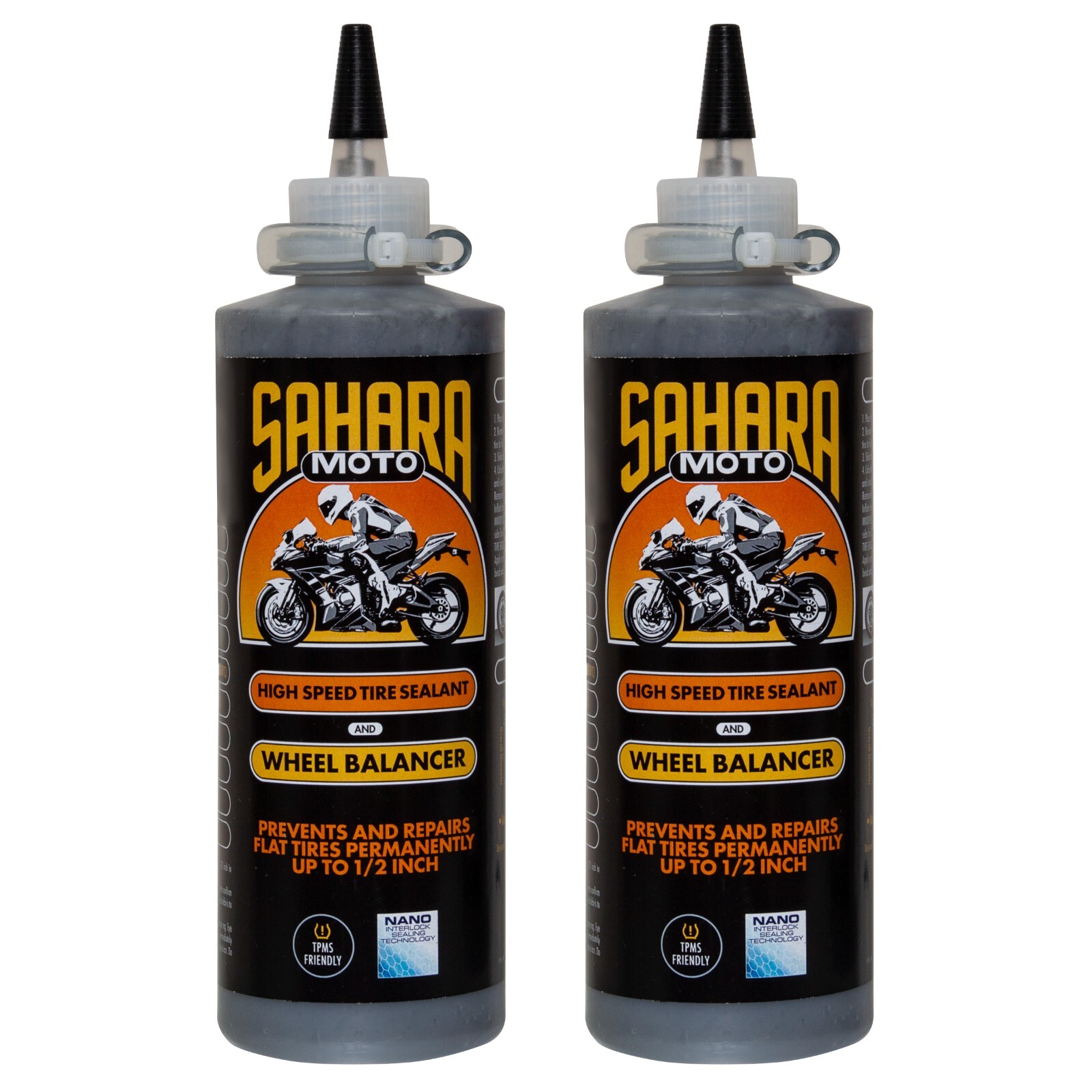 Sahara Moto High Speed Tire Sealant and Wheel Balancer 16oz 2Pack