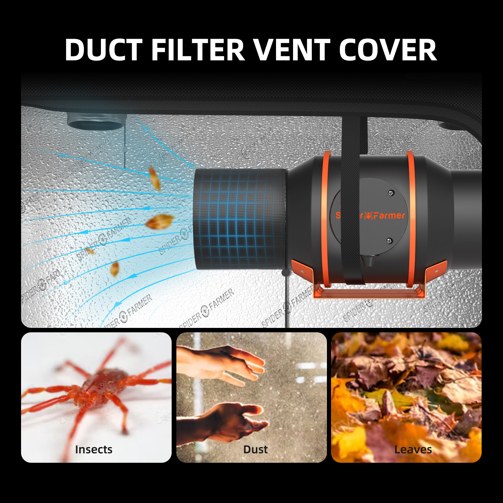 Spider Farmer SF2000 EVO LED Grow Light +2’x4′X6′ Grow Tent+4'' Inline Fan Combo