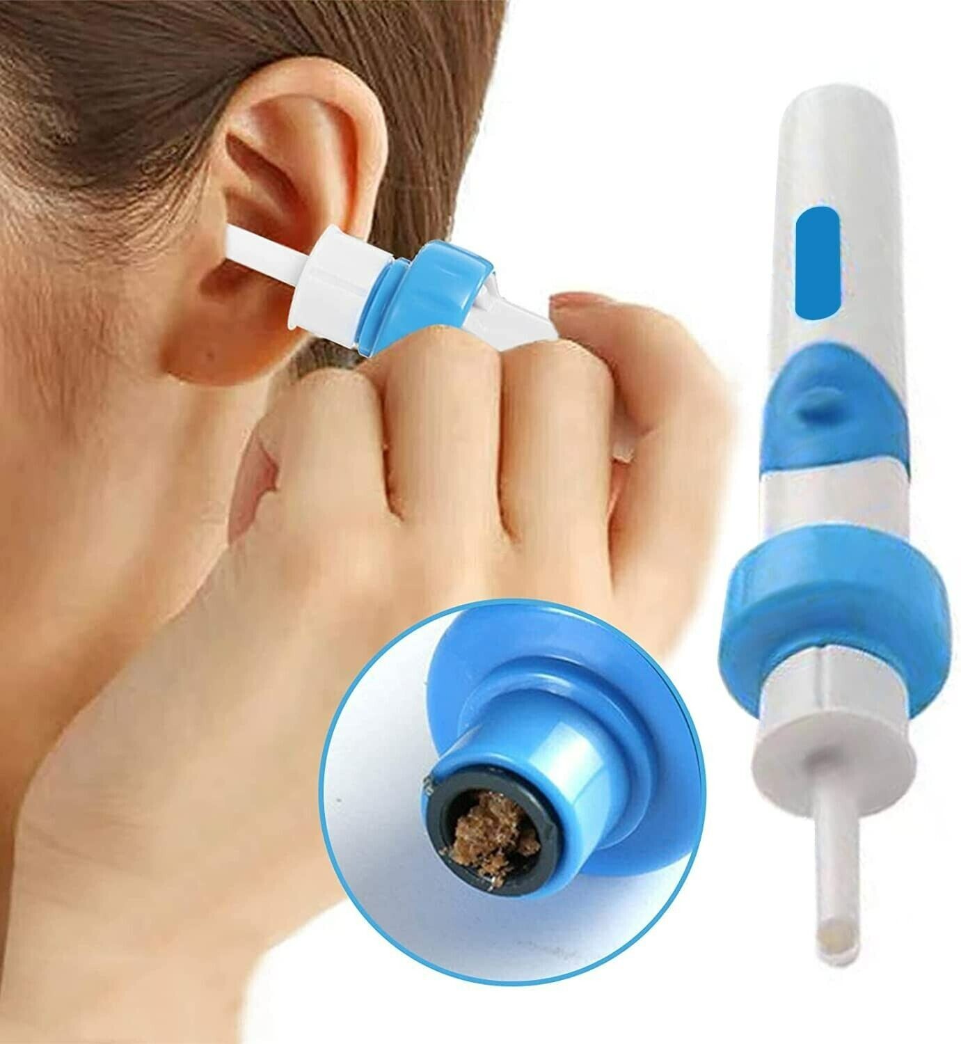 Electric Cordless Vacuum Ear Cleaner Wax Remover Safety Painless Cleaning Device