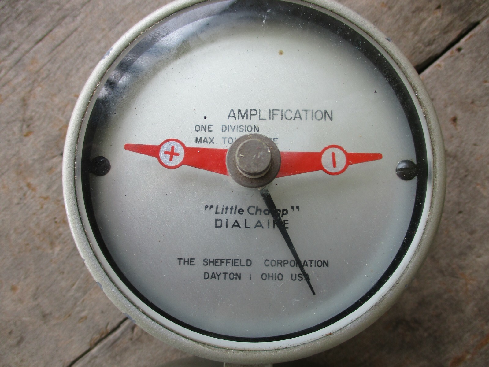 Vintage Amplification Gauge 4” With Beveled Glass Steampunk Decor Lamp Unique