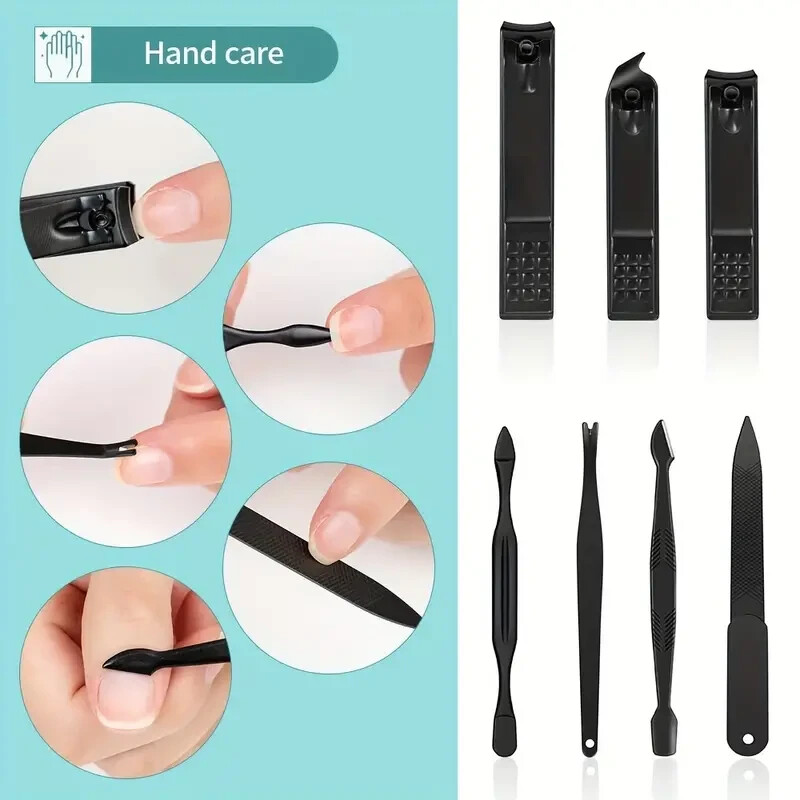 Women Men Manicure Pedicure Set Finger Toe Nail Clippers Scissors Grooming Kit