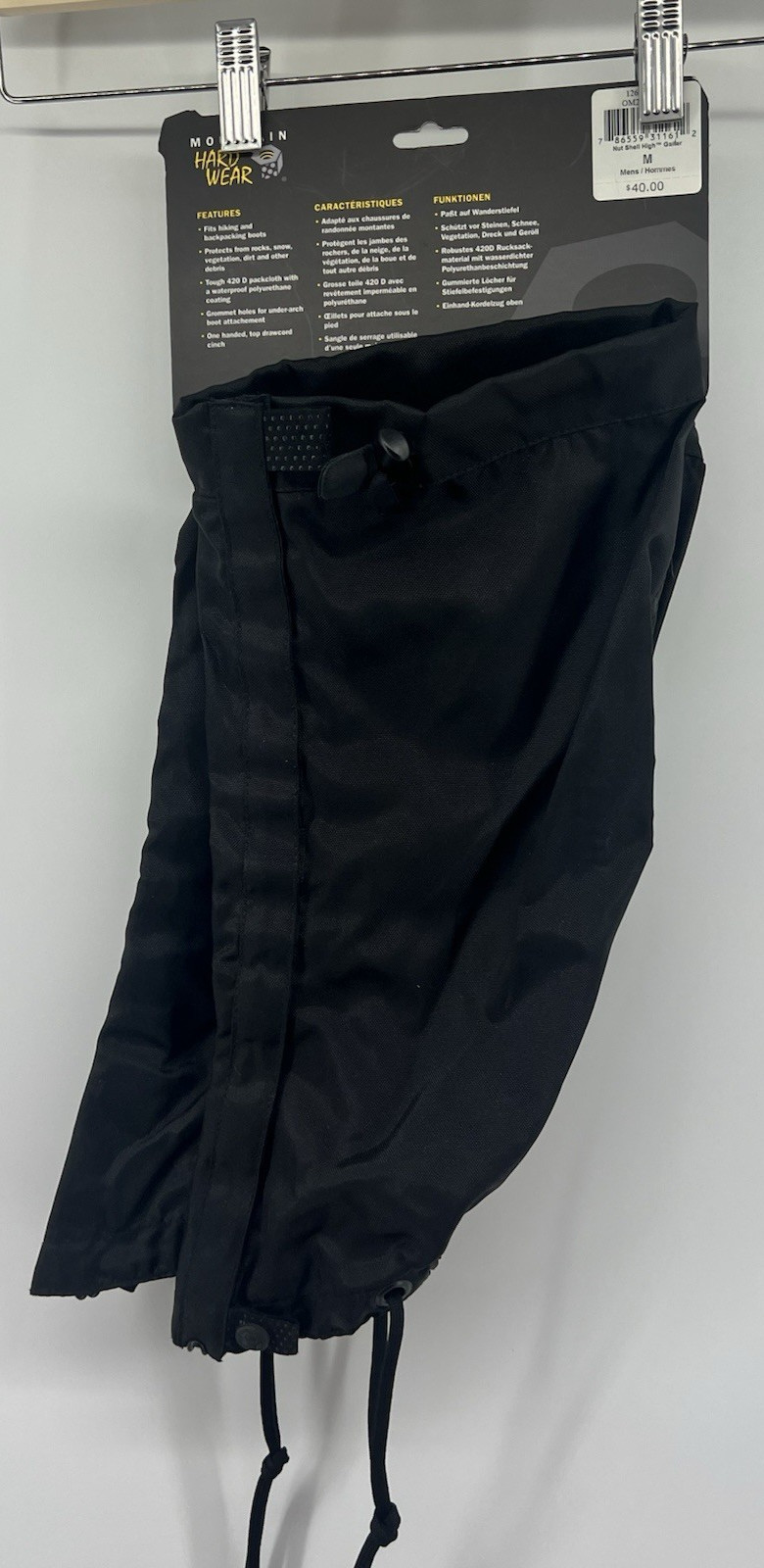 Mountain Hardware Nut Shell High Gaitors Mens Medium 6-9 Womens 9-12 New