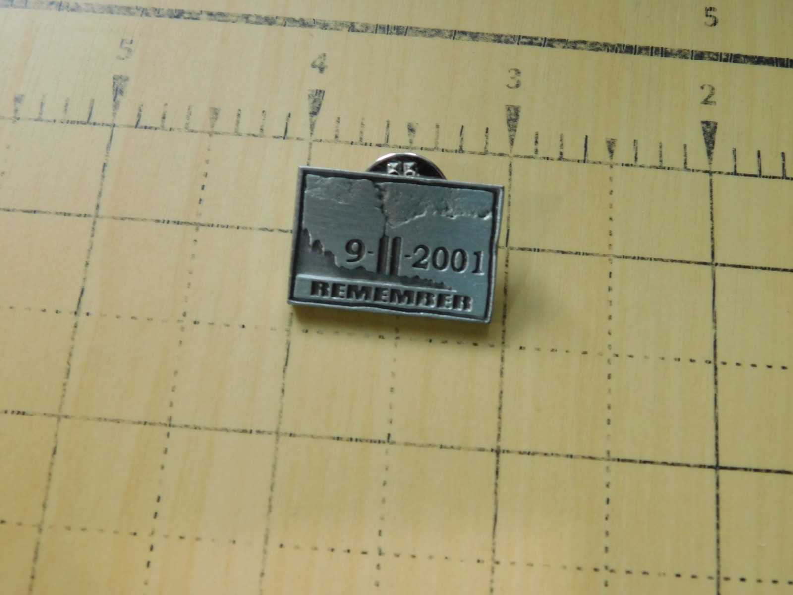 RaRe! Tac Pin 9-11-2001 REMEMBER Twin Towers 20th Anniversary Pewter Original