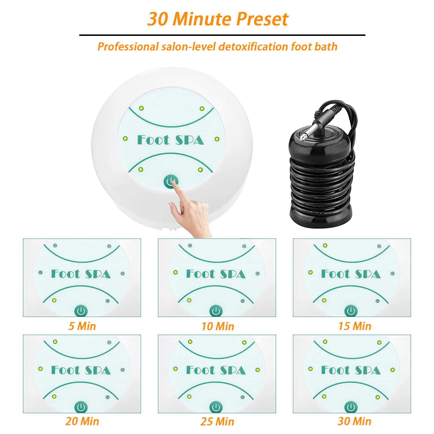 Ion Detox Foot Bath Spa Machine With Ginger, Ionic Cleanse Basin With Slipper