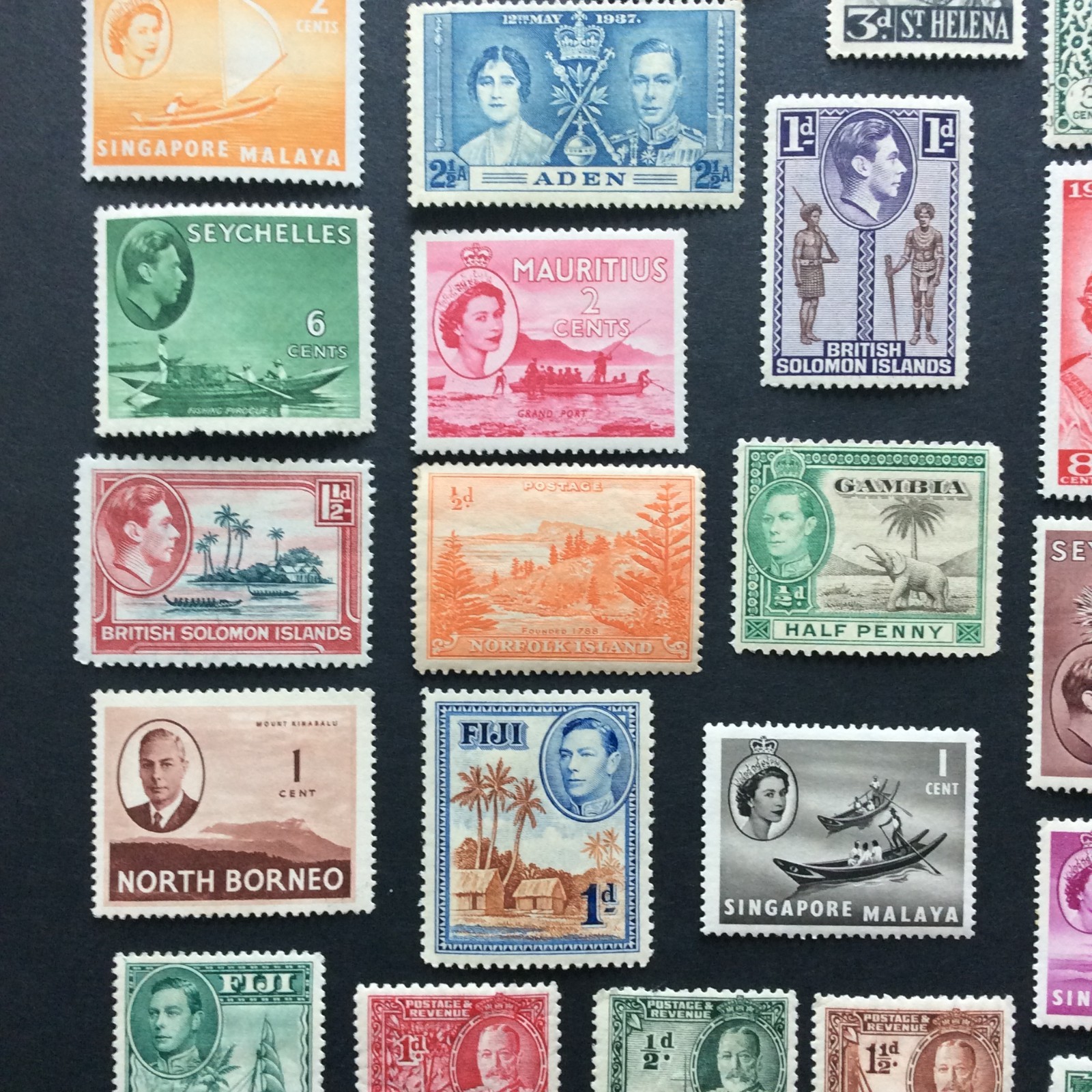 BroadviewStamps British colonies 33 stamps MH F-VF