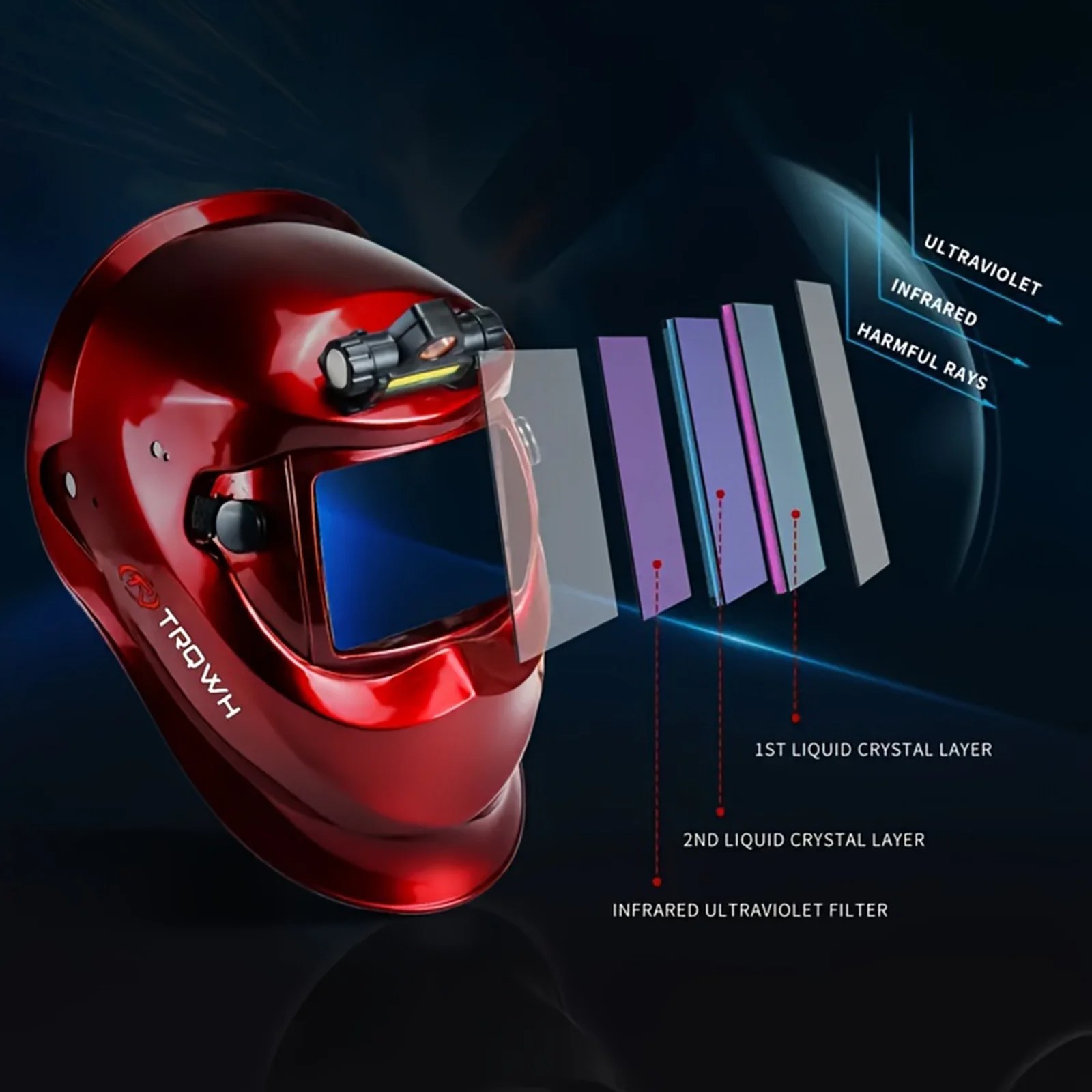 True Color Auto Darkening Welding Helmet - Multi-Process Welding & Grinding