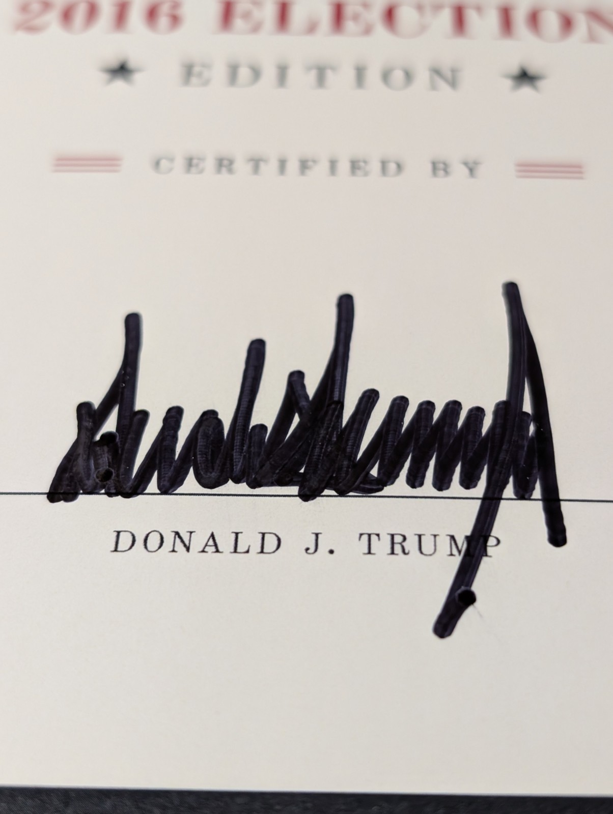 SIGNED Trump The Art Of The Deal Hardback Book Official 2016 Election Edition