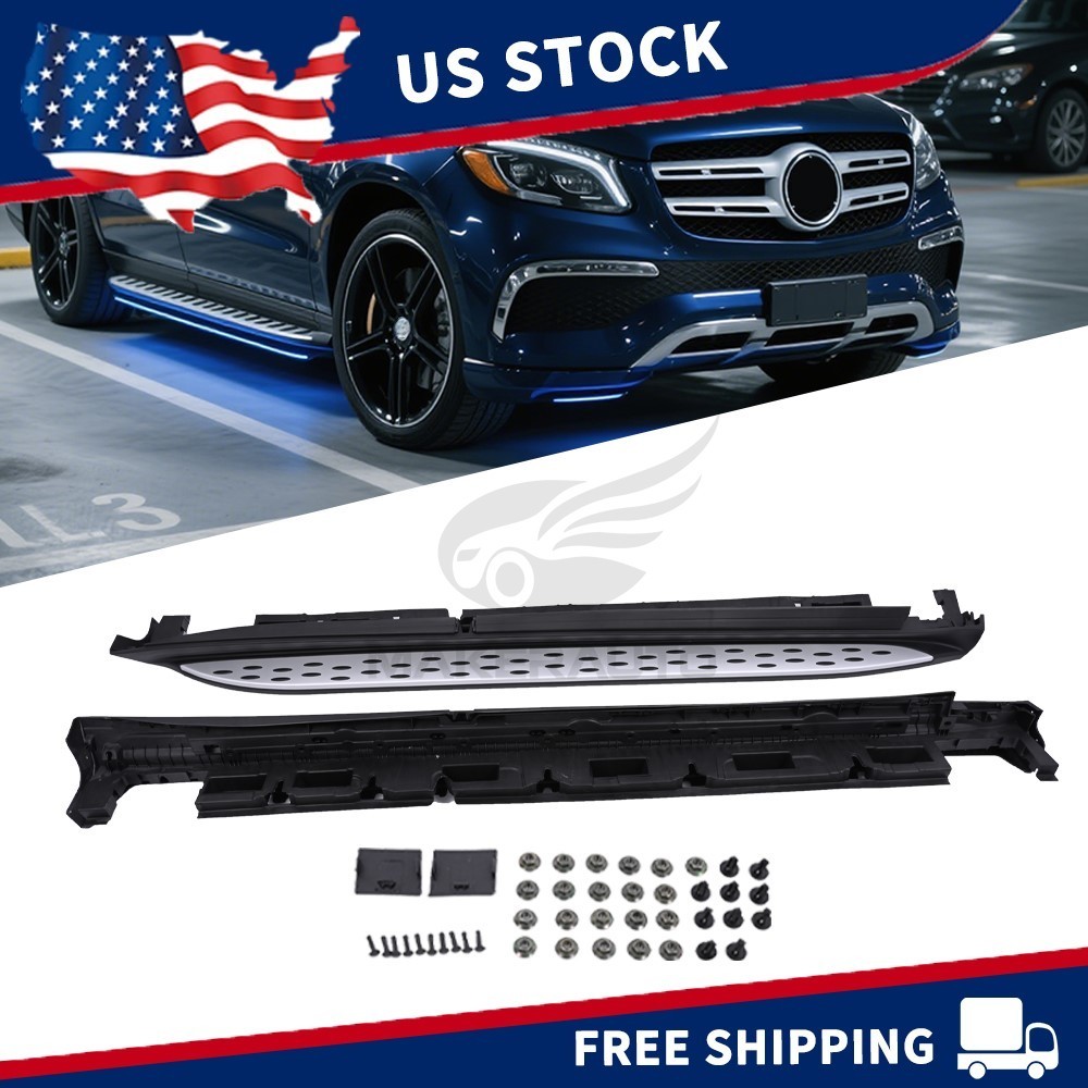 Aluminum Running Board Side Step Bar For 2013-2019 Mercedes-Benz GL450 GLS X166