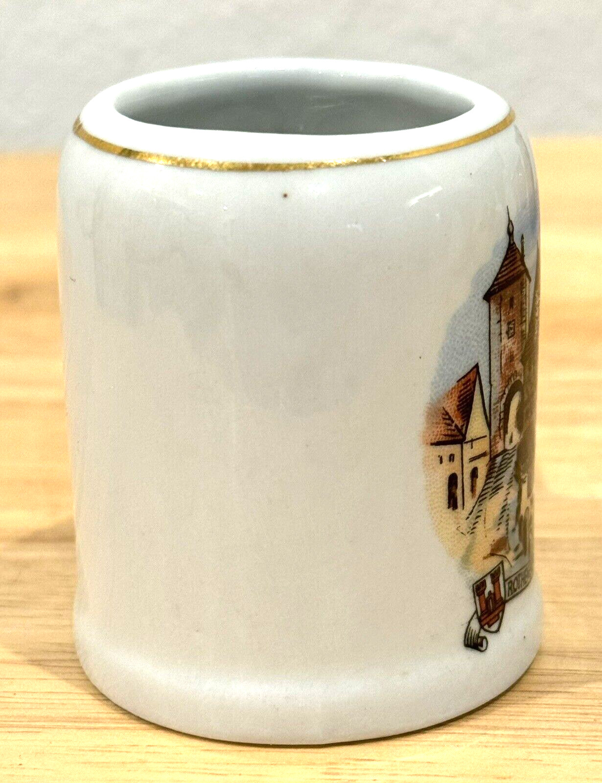 VINTAGE LORENZ PORZELLEN PORCELAIN BAVARIA ROTHENBURG TAUBER MINI SOUVENIR MUG