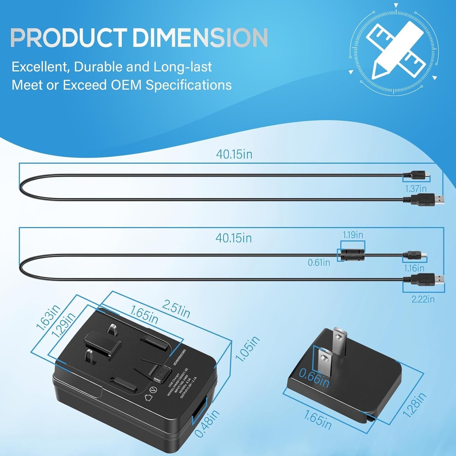 for Garmin 010-11478-02 GPS AC Adapter Charger Micro USB Power Cord Cable Kit