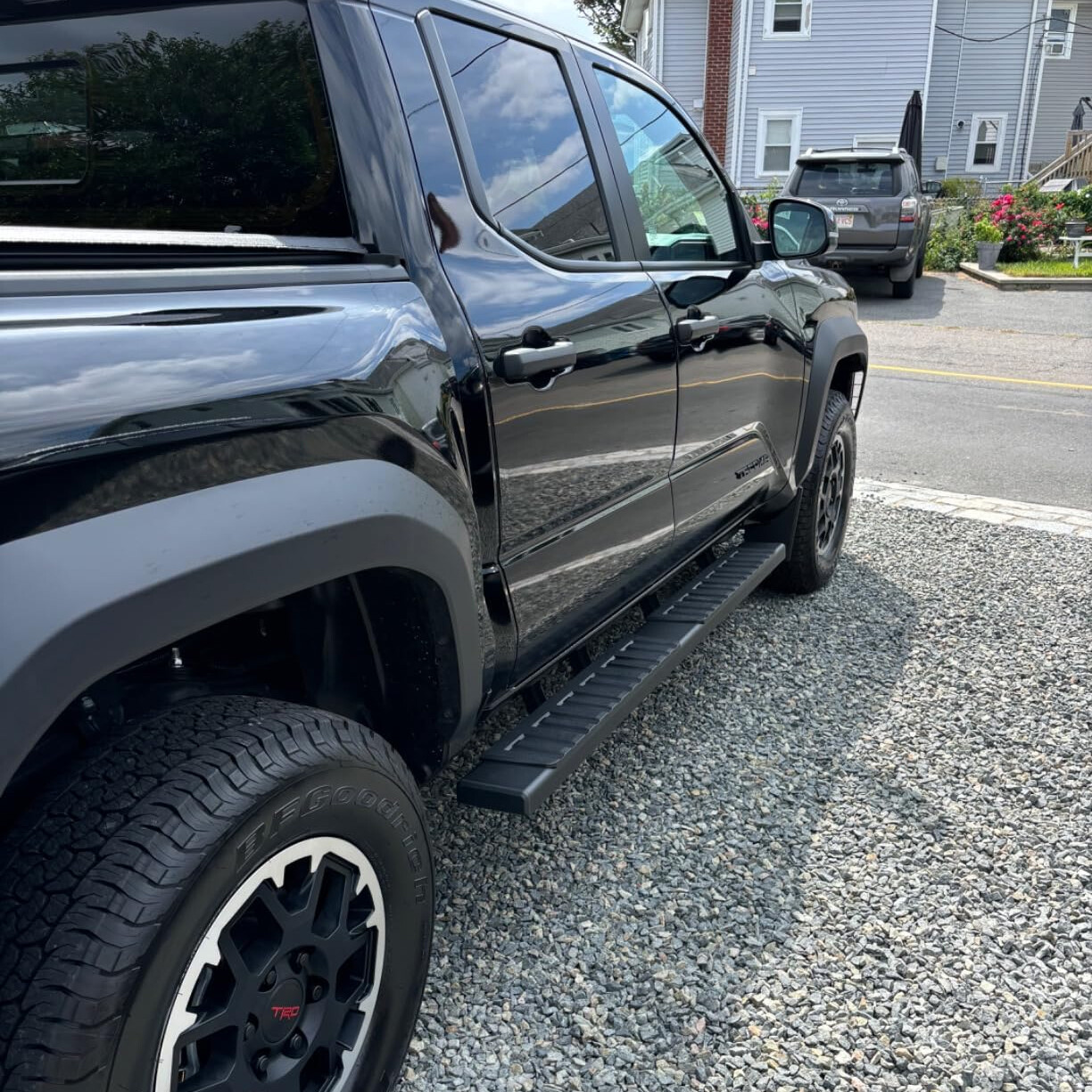 For 2015-2024 Ford F150 Super Crew Cab 6" Running Board Black Side Step Nerf Bar