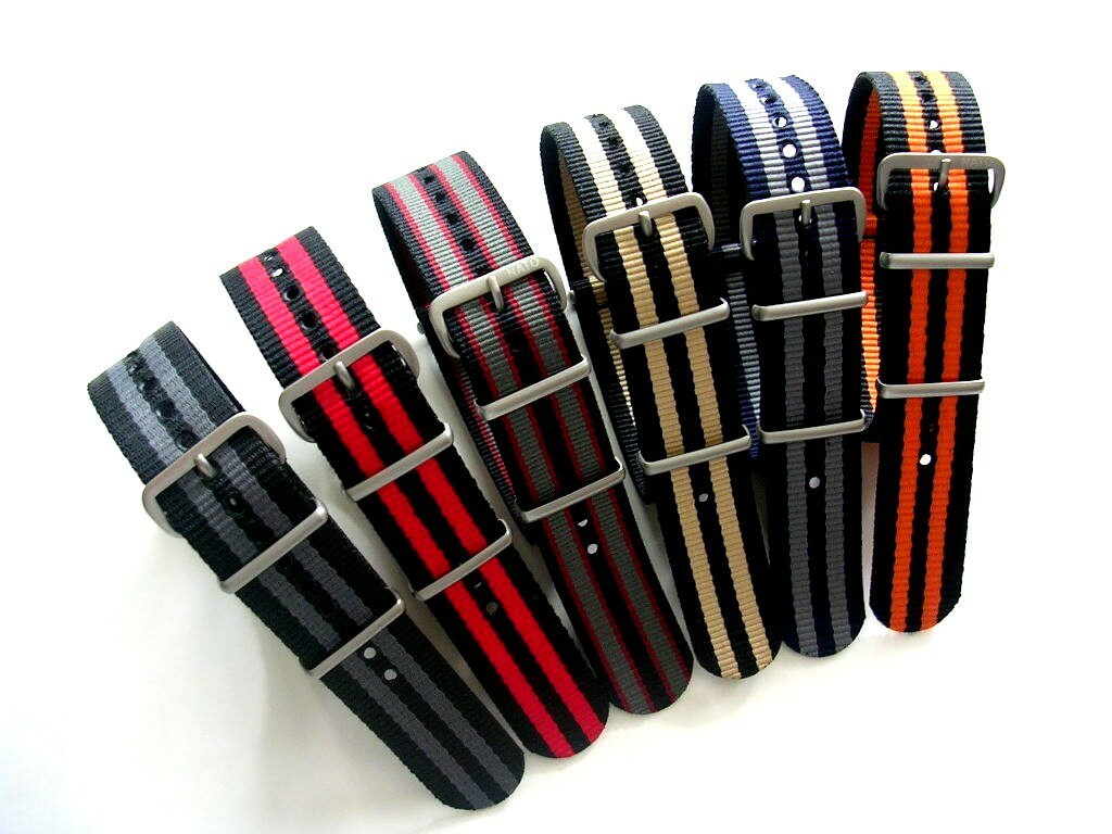 NATO ® watch strap band G10 nylon Military Diver RAF stitched bonded IW SUISSE