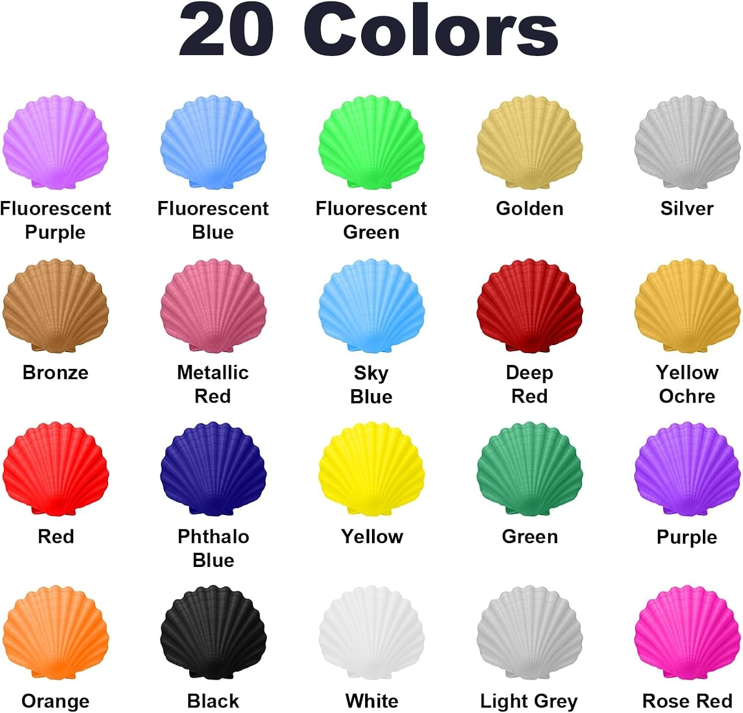 FansArriche Airbrush Paint Set, 20 Colors Acrylic Air brush Paint Kit, Ready...