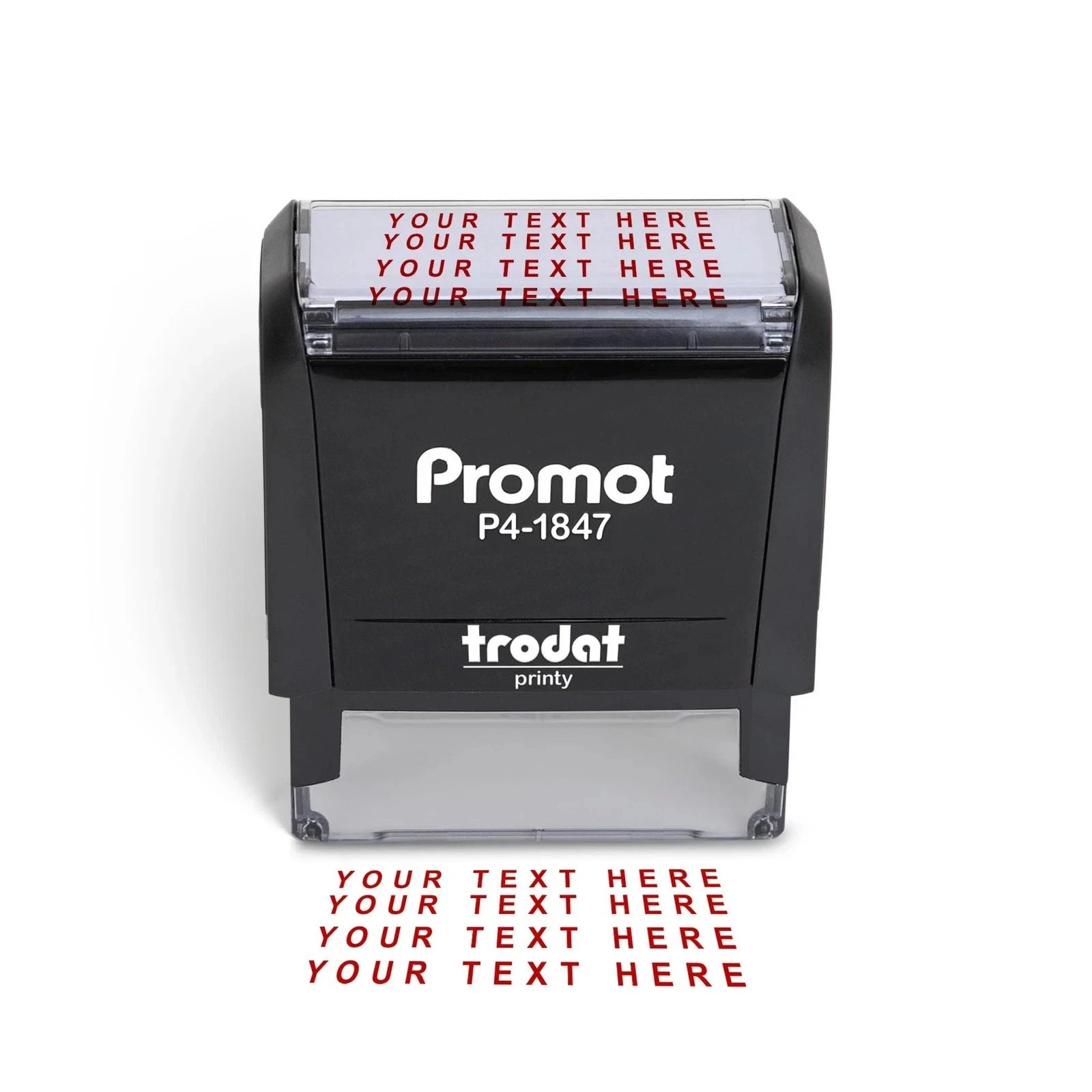 self inking custom stamp - up to 4 lines of personalized text, customized add...