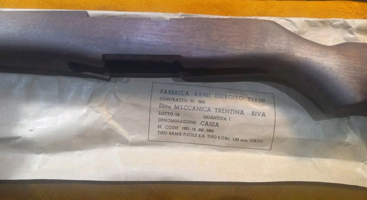 BM59 BM59E Stock Fabrica Armi Esercito Terni Meccanica Trentina M1 Garand WWII