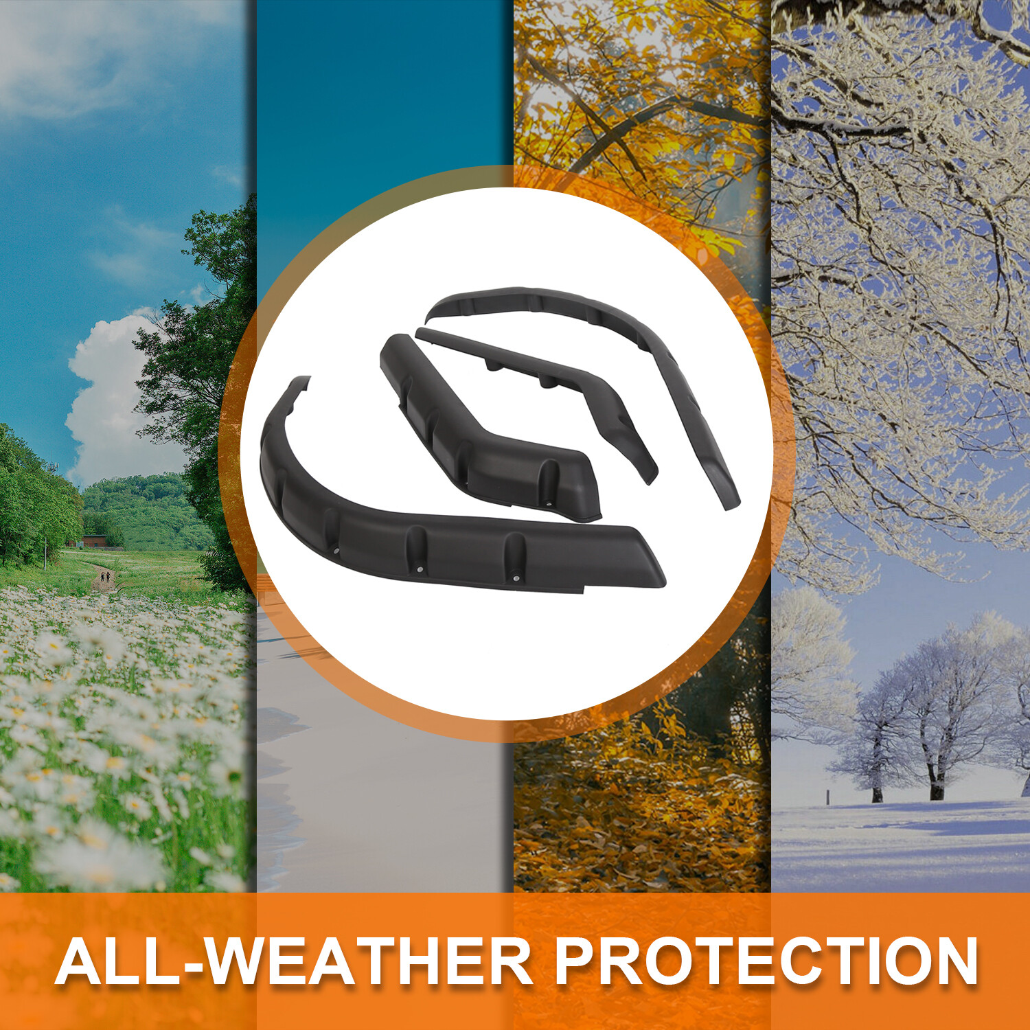 FOR EZGO TXT 94-13 Golf Cart Front & Rear Fender Flares W/ Self-taping Screws