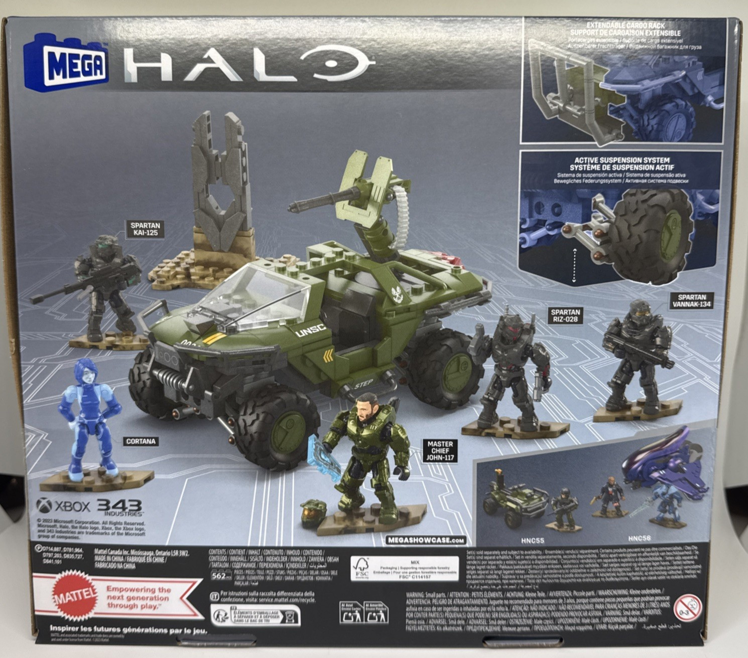 Mega Construx Halo FLEETCOM WARTHOG with 5 Figures 462 pcs Spartan Chief HNC57