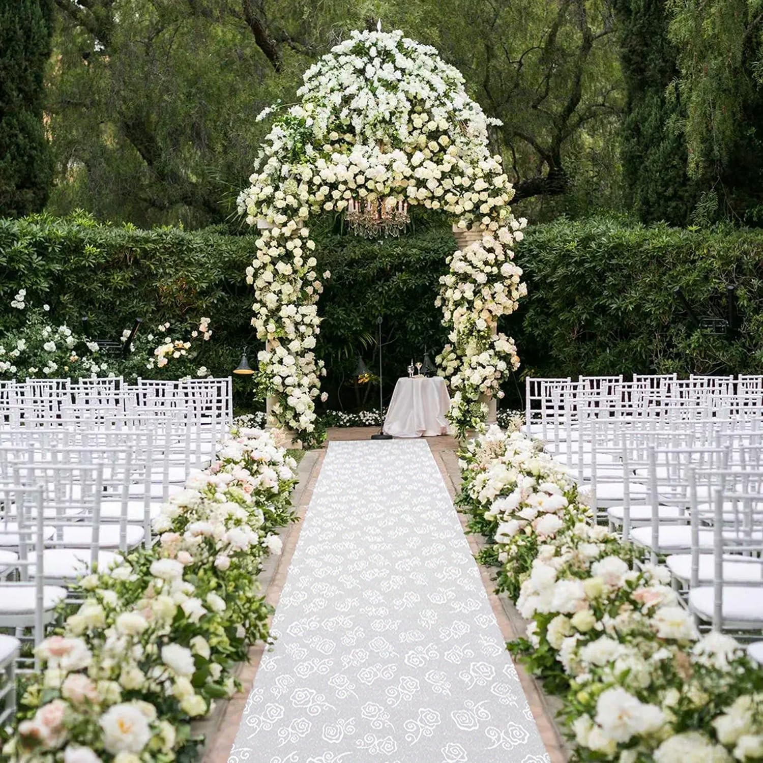 Thickened Aisle Runner Wedding CeremonyFeet White Aisle Runner Walkway Indoor