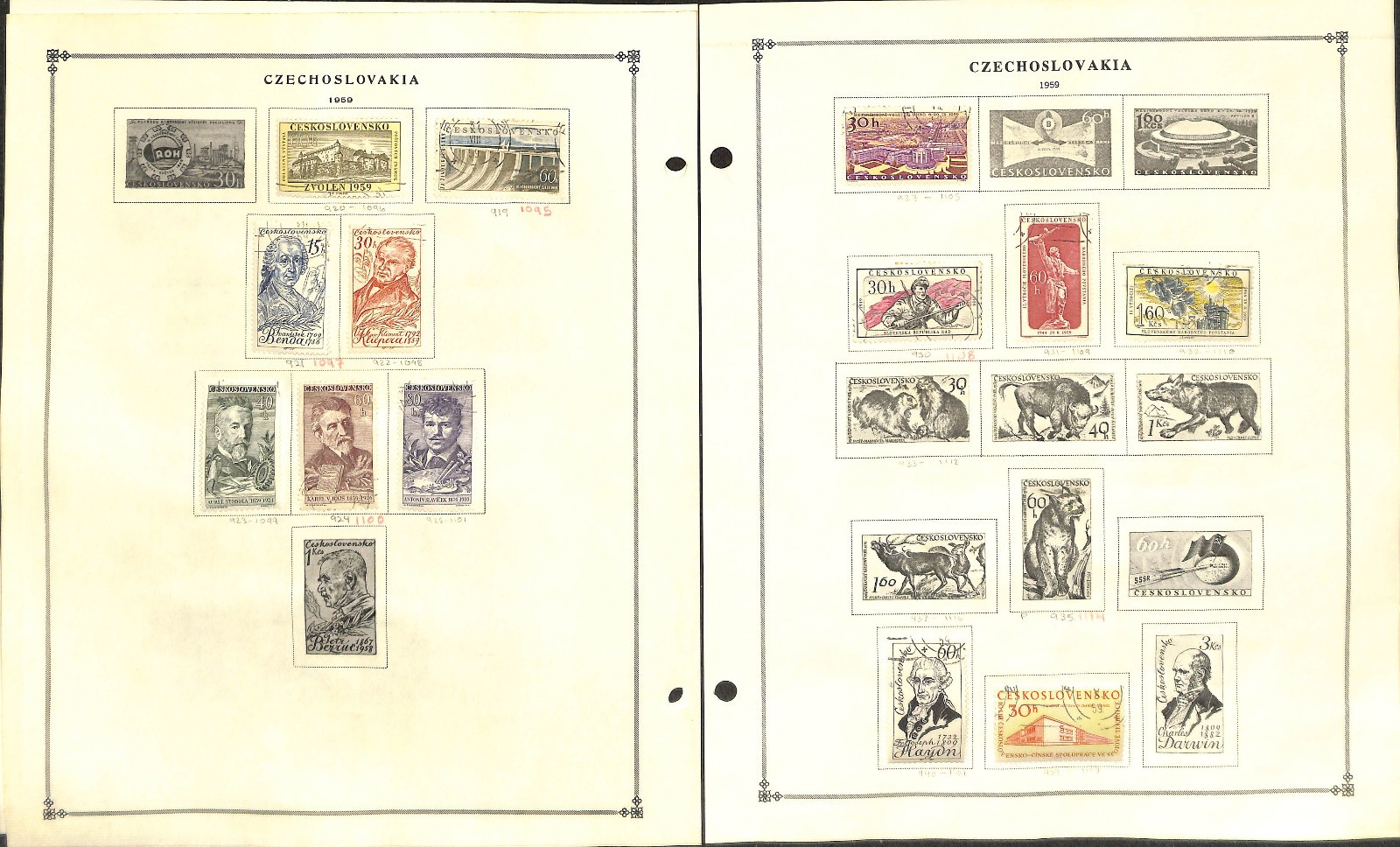 Czechoslovakia Stamp Collection on 60 Scott International Pages, 1918..1996 (BA)