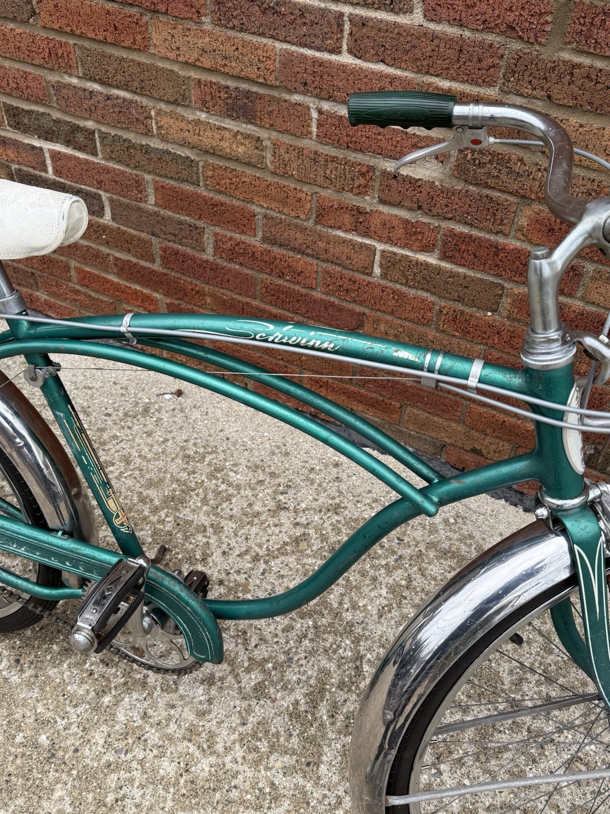 Vintage 1955 3-Speed Schwinn Corvette Bicycle Green Super Nice Refurbished Look