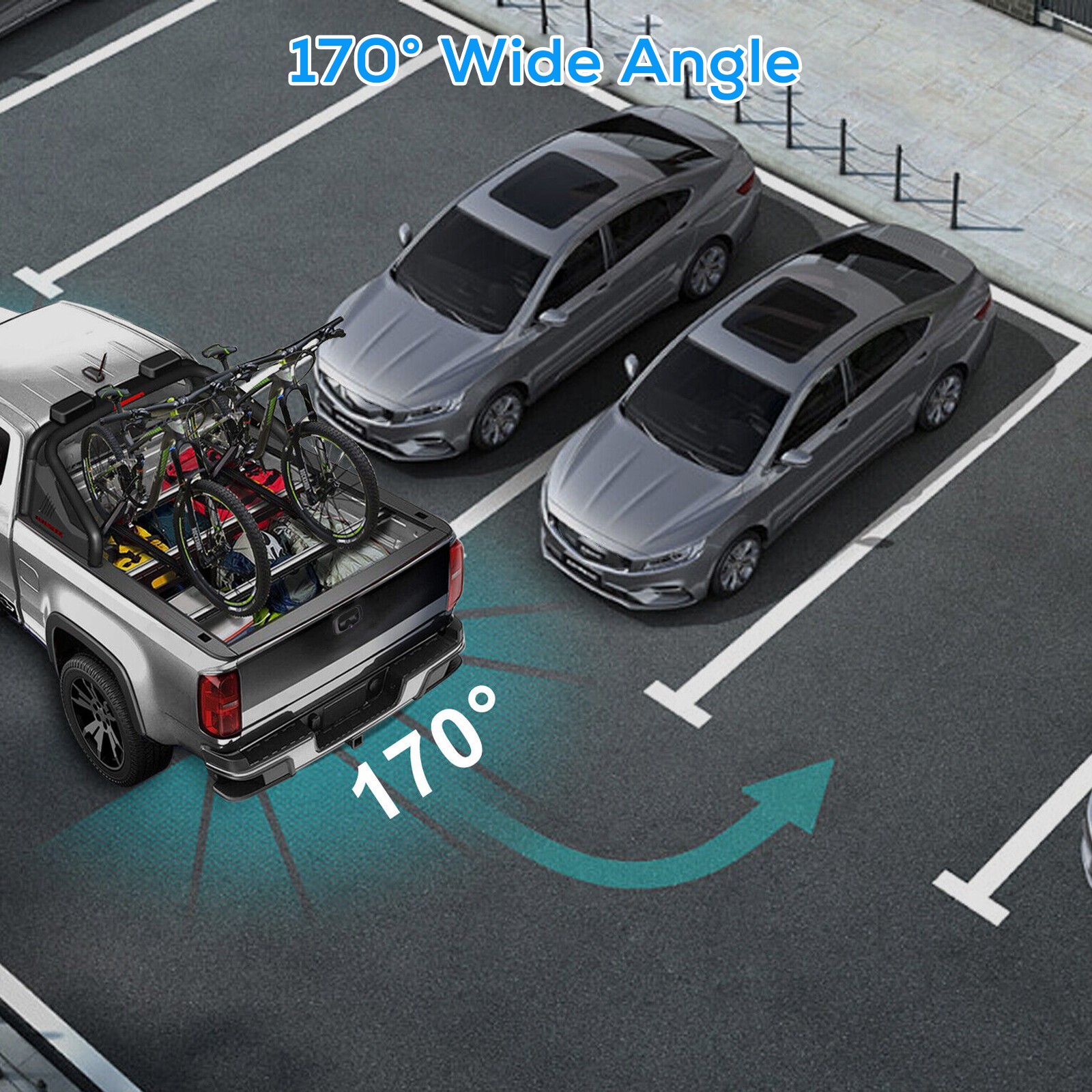 HD Tailgate Handle Backup Camera w/Wire for 2005 Chevy Silverado GMC Sierra