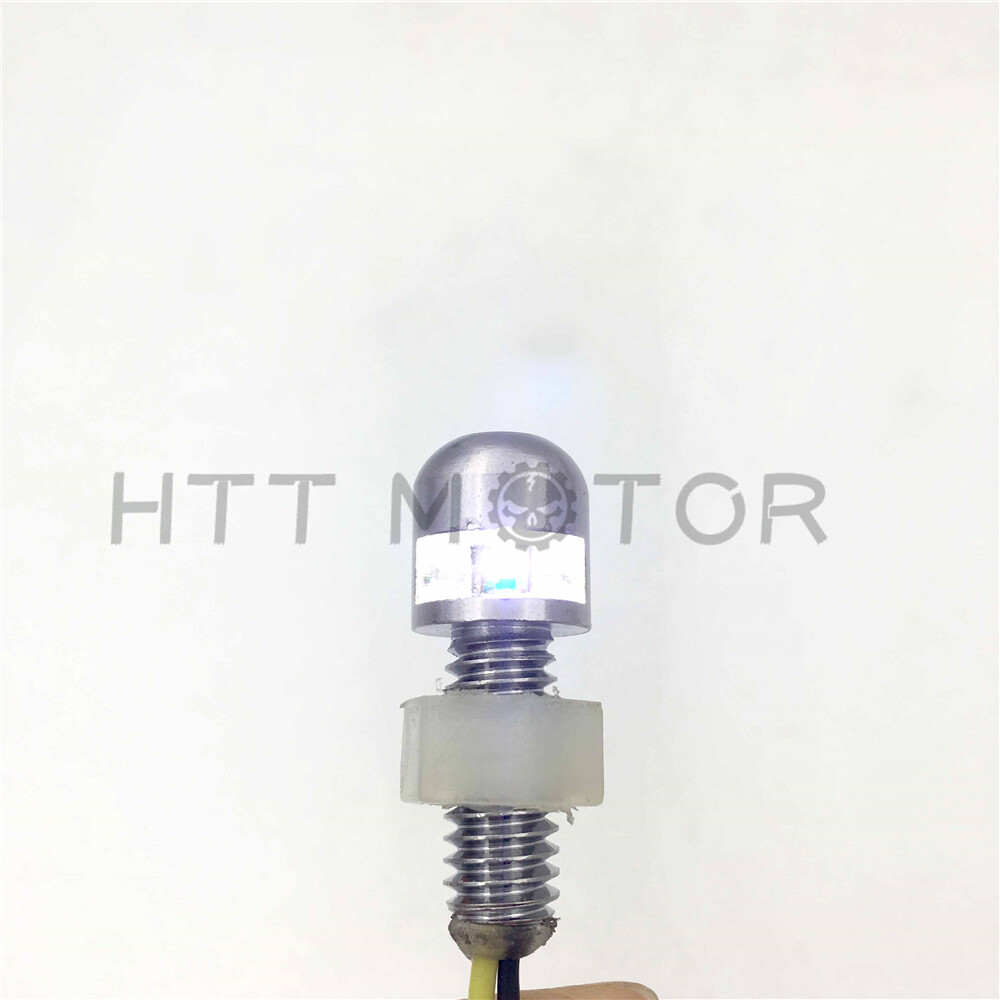 Motorcycle Chrome Universal Led License Tag Plate Bolt Lights