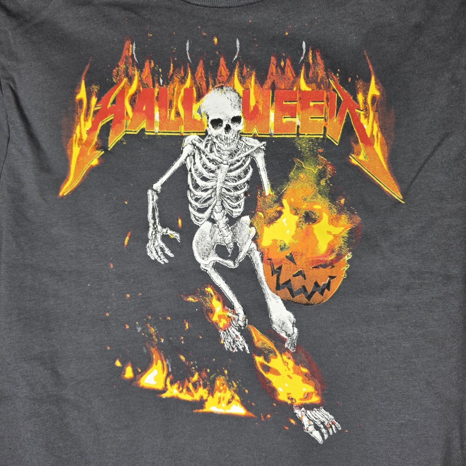 New Lot Of 2 Boys Short Sleeve Halloween T-Shirt Medium 8 Top Black Grey Shirt