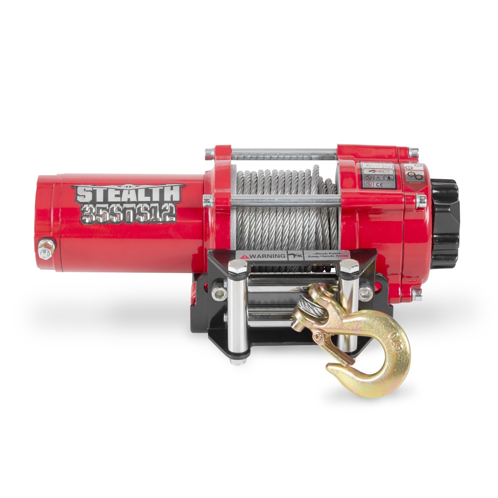 Stealth 3,500lb 12v Electric Winch - Steel Rope