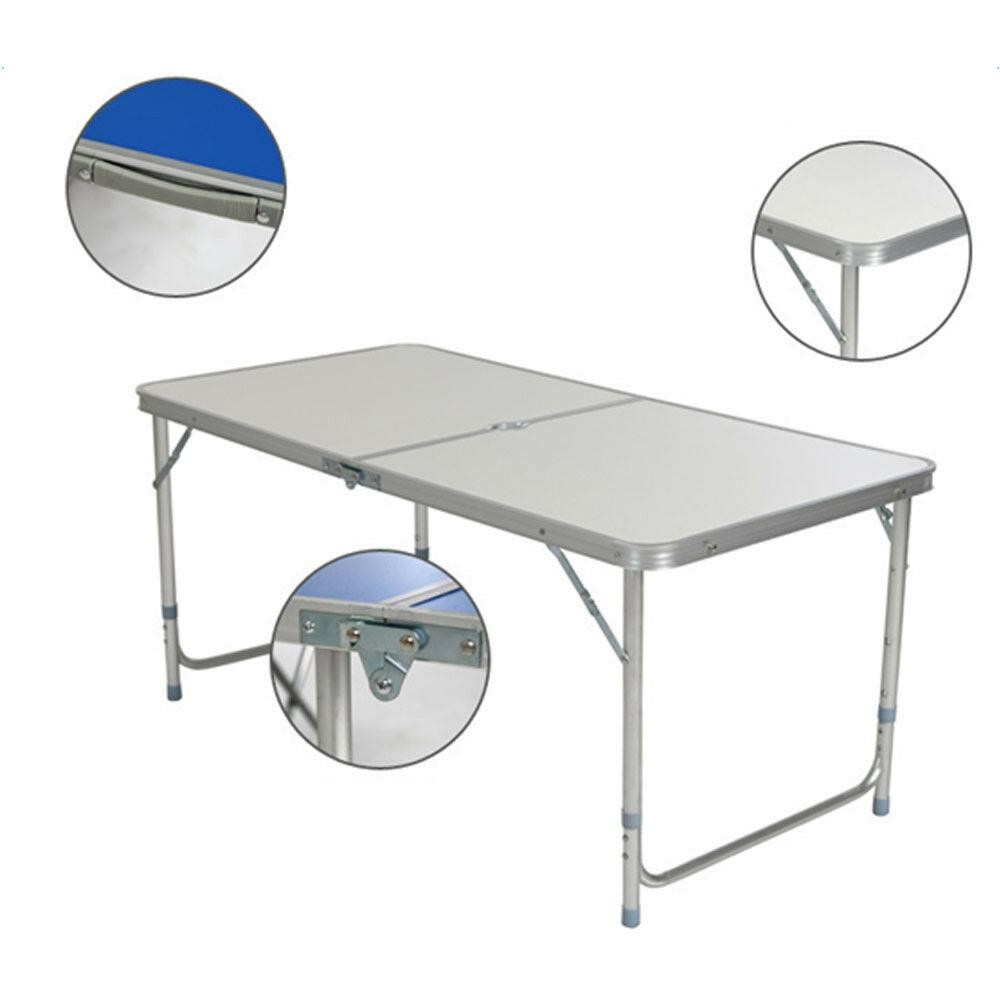 4ft Aluminum Camping Folding Table Portable Office Camping Picnic