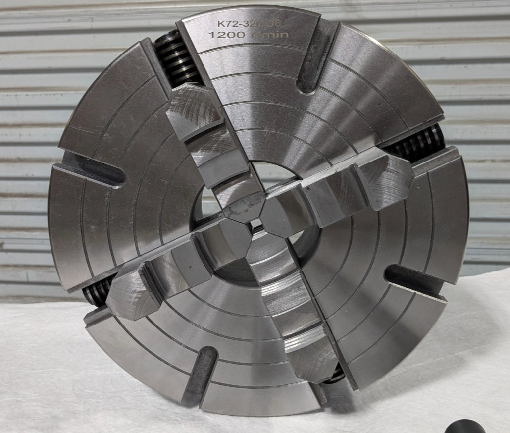 12" Independent 4 Jaw Lathe Chuck D1-6 Mounting 3.74" Through Hole 429-4126