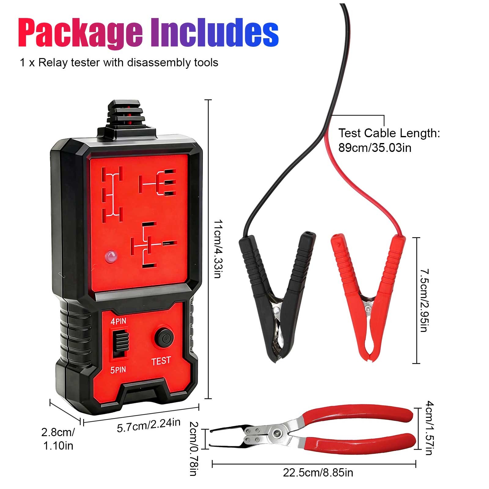 12V 24V Car Relay Tester Voltage Tester with Removal Tool